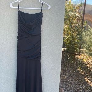 Long back tube dress.